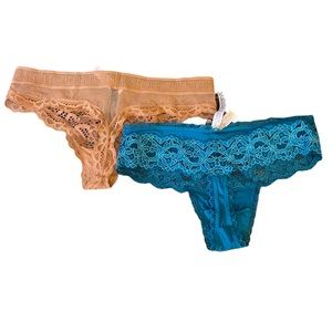 Victoria Secret thongs (2pair NWT) XS